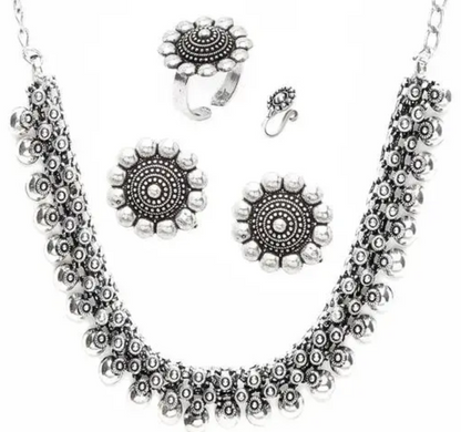 Oxidised Silver jewellery set Navratri