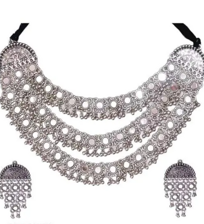 Samridhi DC 3 Layers Mirror Jewellery Set