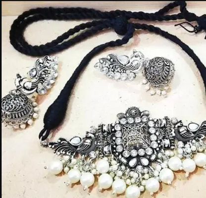 Mad Over Fashion White Stone Work Set