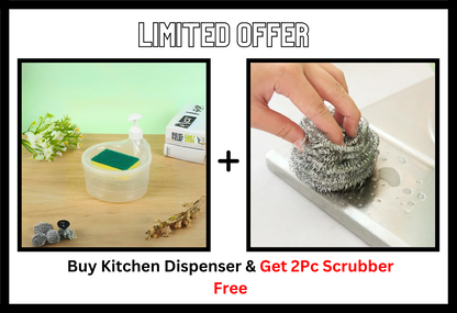 Kitchen Liquid Dispenser + 2 Free Scrubbers