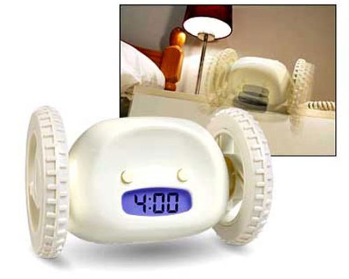 Loud Alarm Clock on Wheels