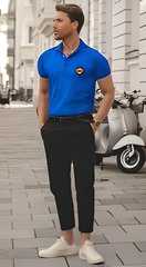 Poly Cotton Solid Half Sleeves Mens Polo T-Shirts