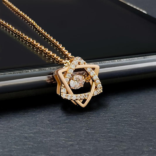 Beautiful American Diamond Pendant With Chain