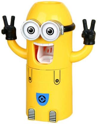 MINION Toothbrush Holder with Automatic Toothpaste Dispenser