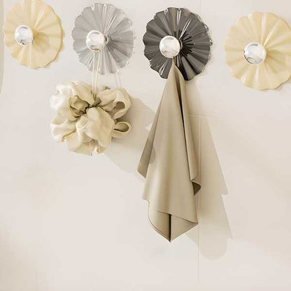 Petal Shaped Adhesive Wall Hooks (5Pcs)