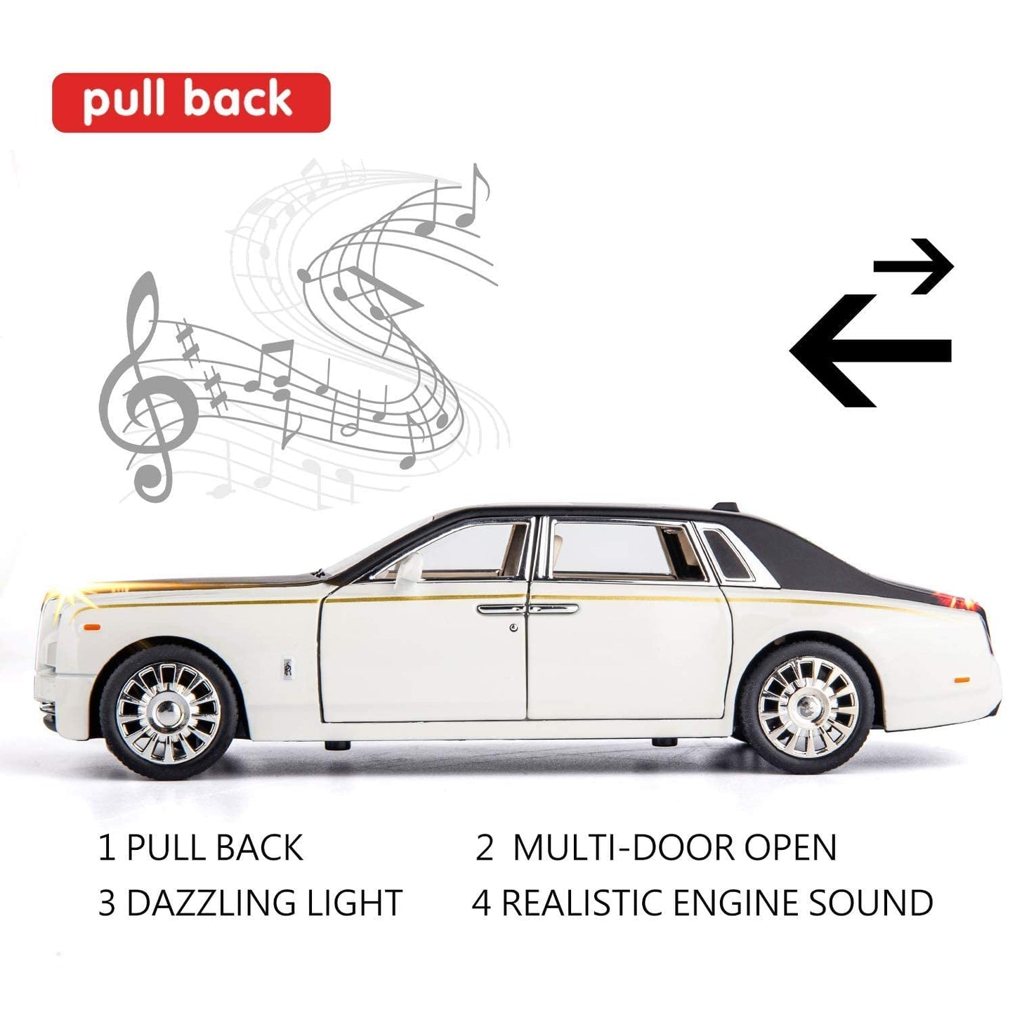 Rolls Royce Phantom Metal Diecast Car 1:32