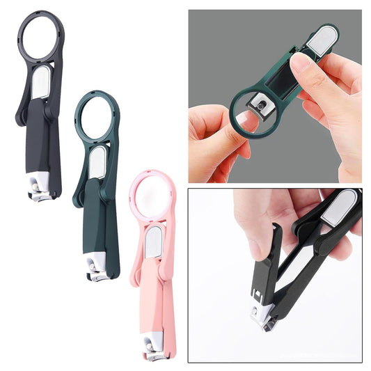 Nail Clippers with Magnifying Glass