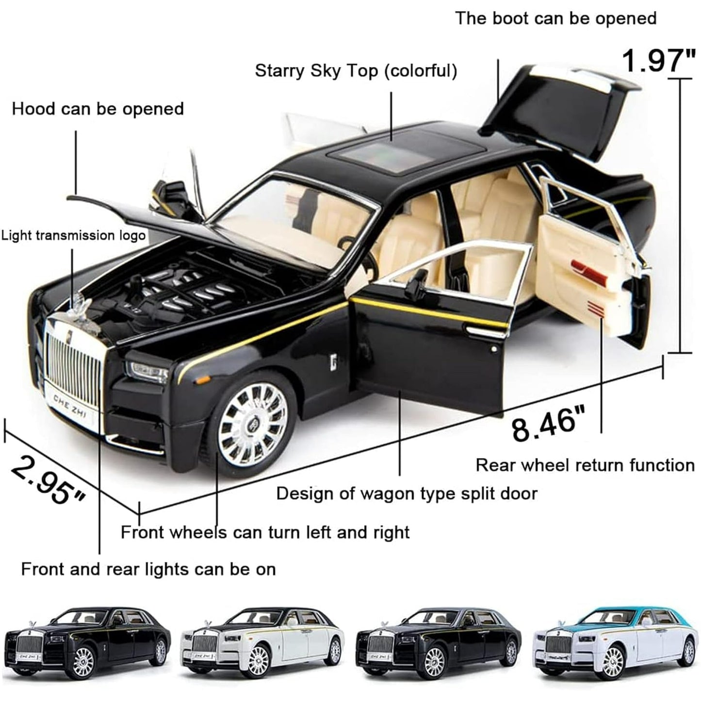 Rolls Royce Phantom Metal Diecast Car 1:32