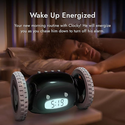 Loud Alarm Clock on Wheels