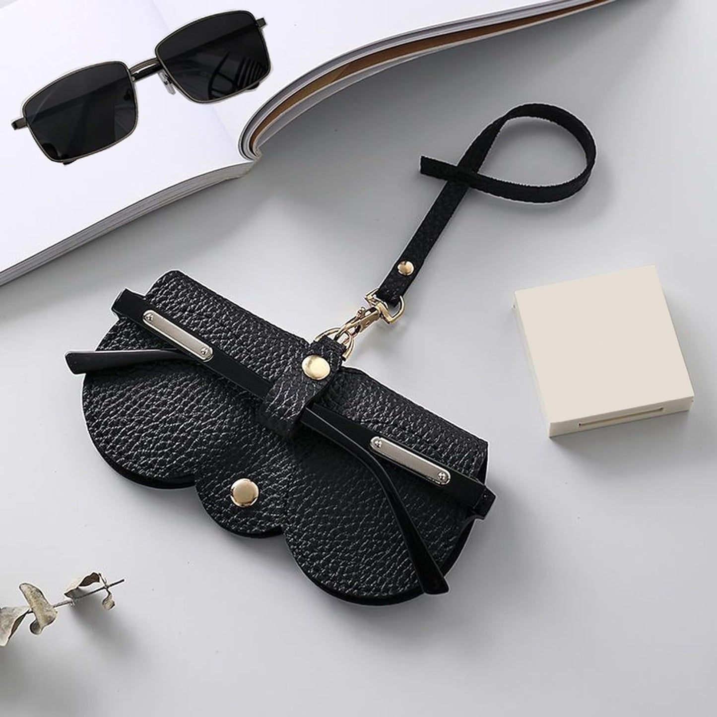 Leather Sunglasses Bag