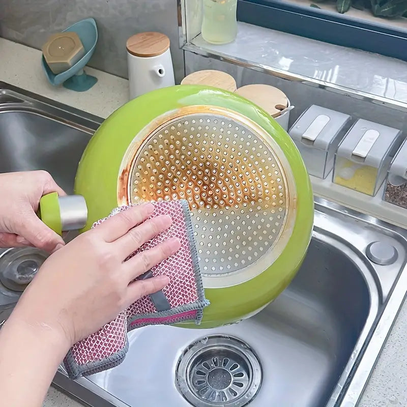 2 in 1 Wire Dishwashing Cloth