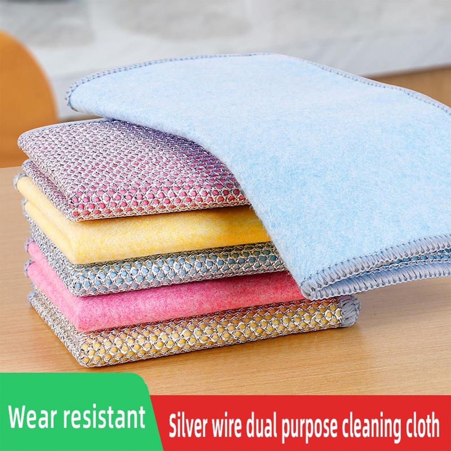 2 in 1 Wire Dishwashing Cloth