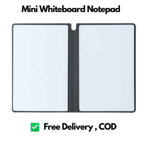 Mini Whiteboard Notepad (1 Book+ 3 Pens + Cleaning Cloth)