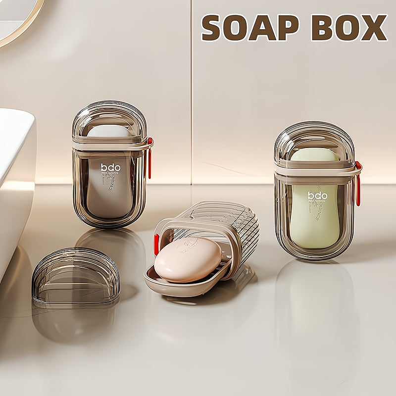 Transparent Travel Soap Box With Lid (Pack of 3)