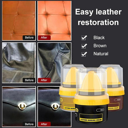 Leather Cleaning Liquid Cream(1 Black+ 1Brown)