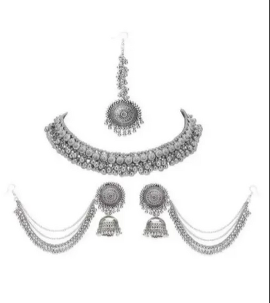 Bahubali Earrings With Ghungroo Jewellery Set For Women and Girls. (Pack of 3)